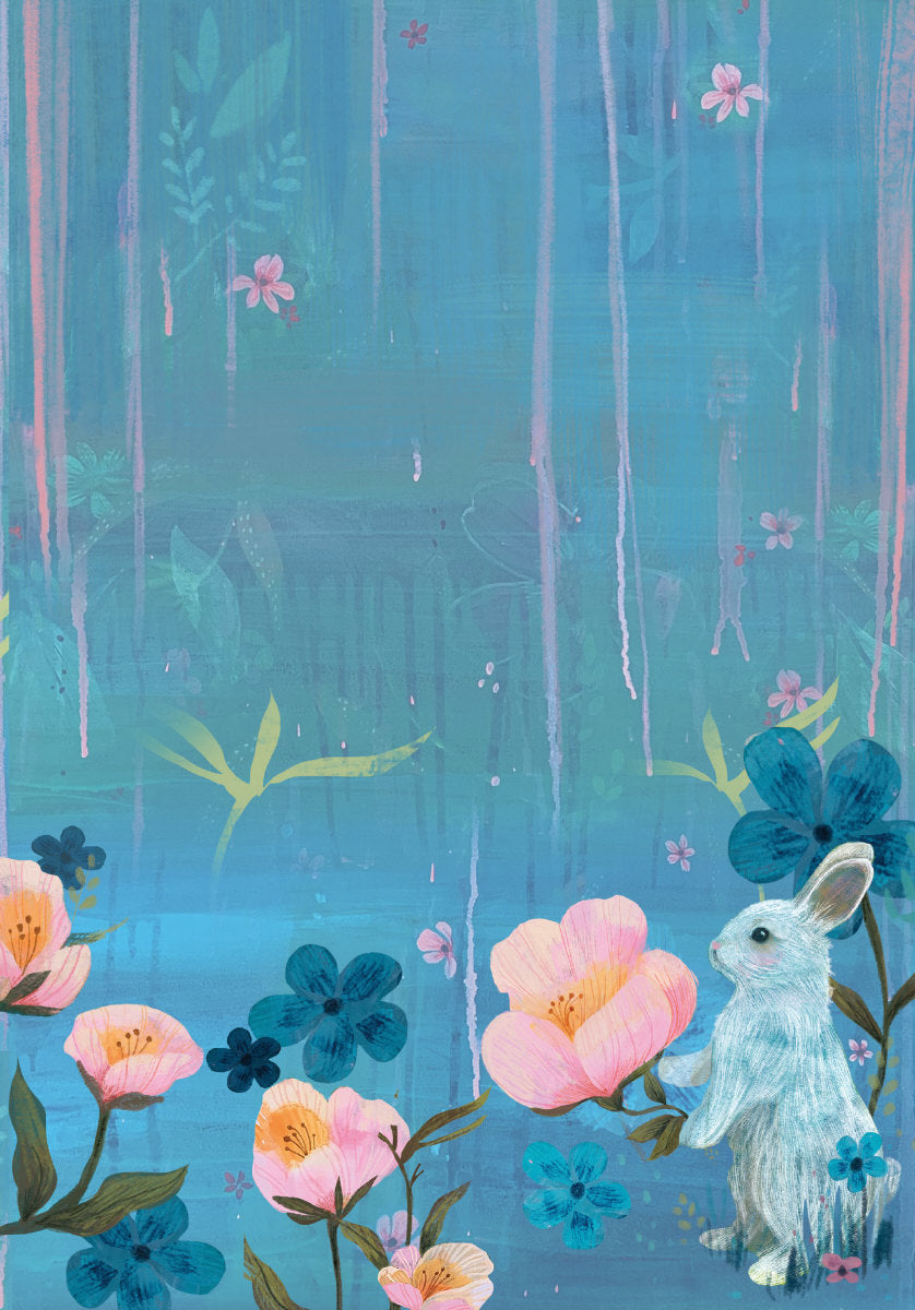 Roger la Borde White Rabbits Writing paper set featuring artwork by Kendra Binney