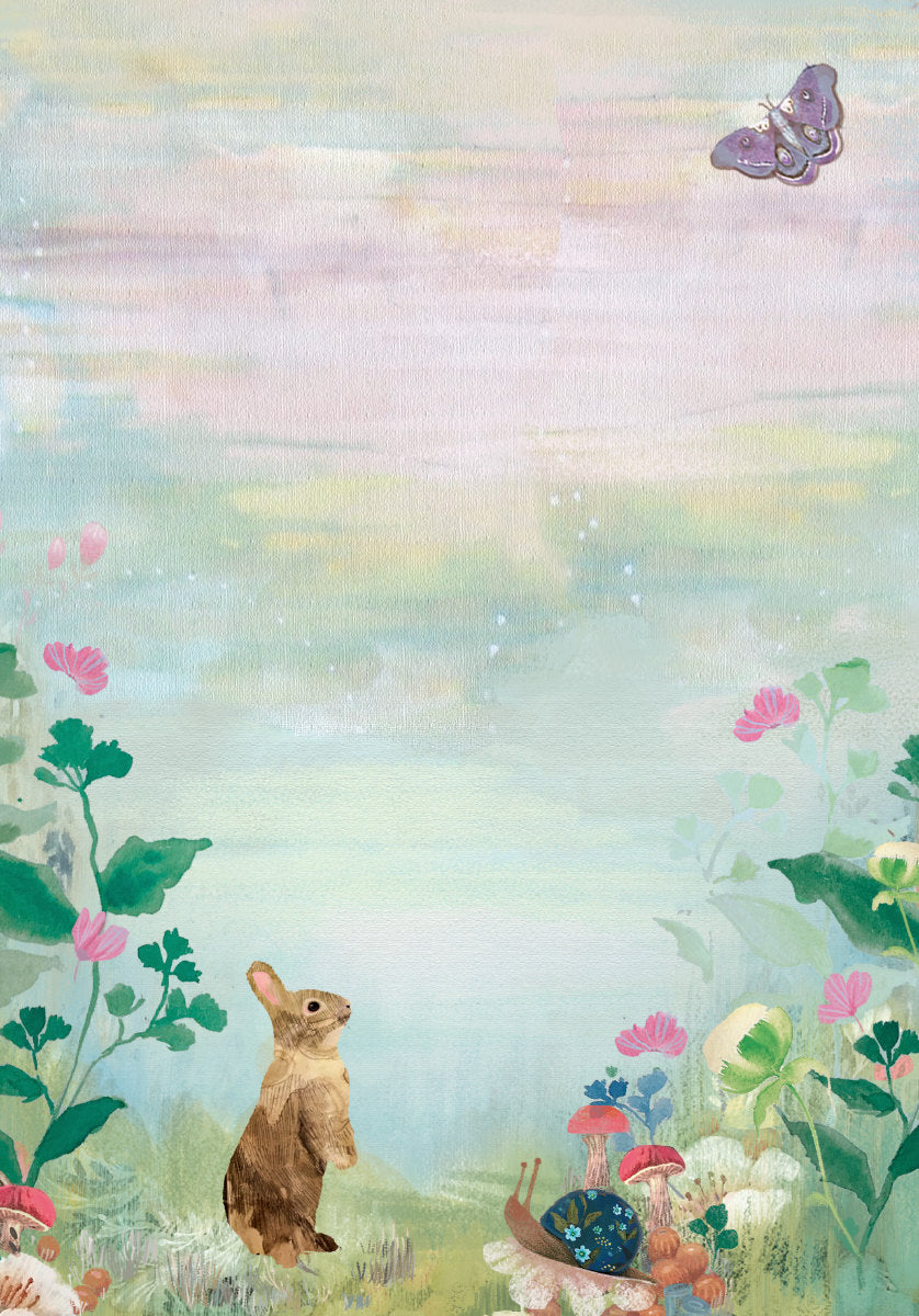 Roger la Borde White Rabbits Writing paper set featuring artwork by Kendra Binney