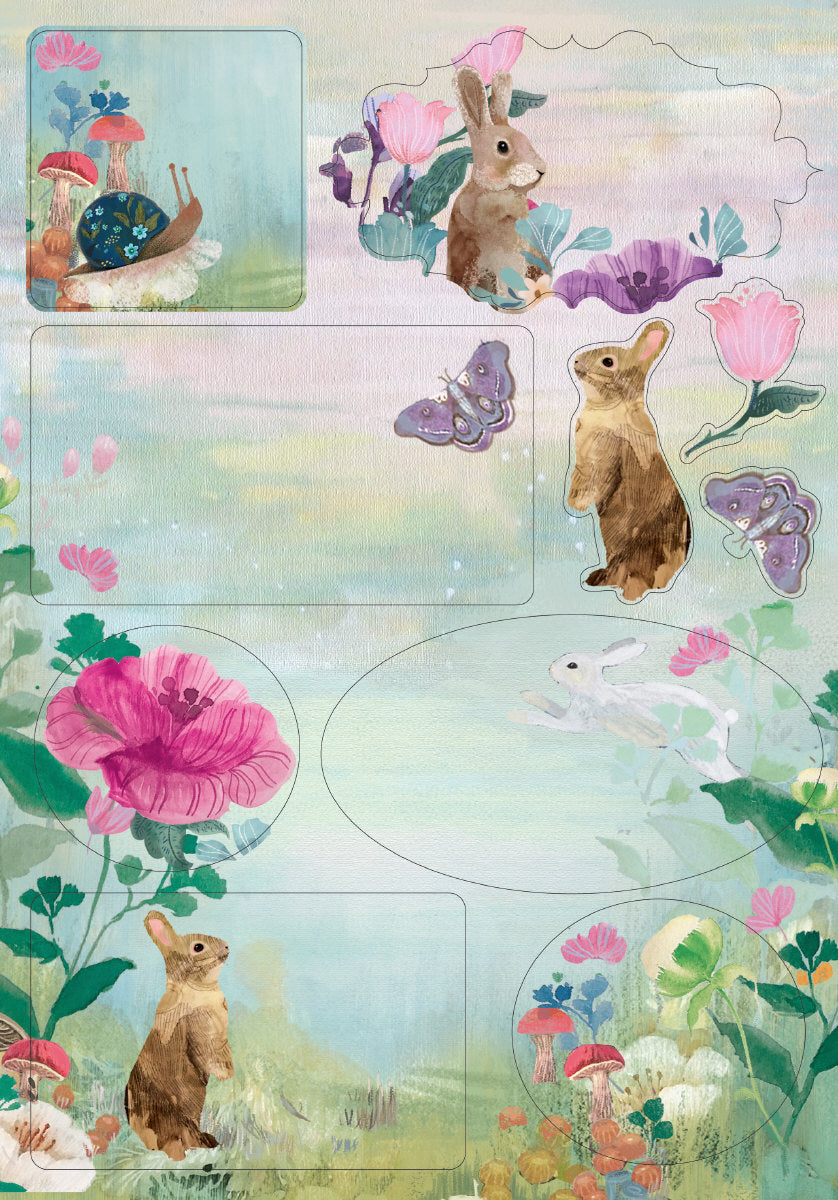 Roger la Borde White Rabbits Writing paper set featuring artwork by Kendra Binney