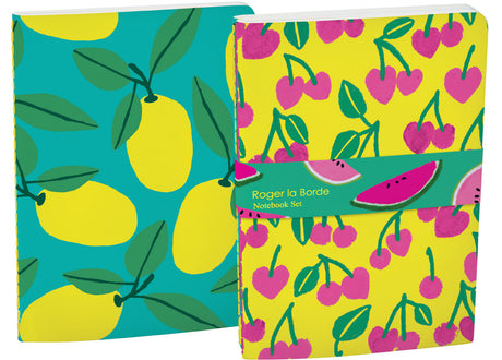 Roger la Borde Cute Fruit A5 Softback Notebook Set featuring artwork by Anne Bentley