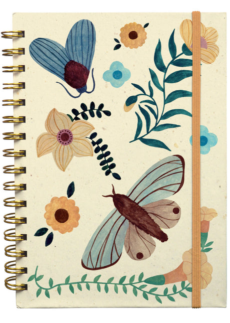 Roger la Borde Flutter and Bloom A5 Wiro Book featuring artwork by First Press