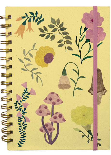 Roger la Borde Flora and Fungi A5 Wiro Book featuring artwork by Roger la Borde