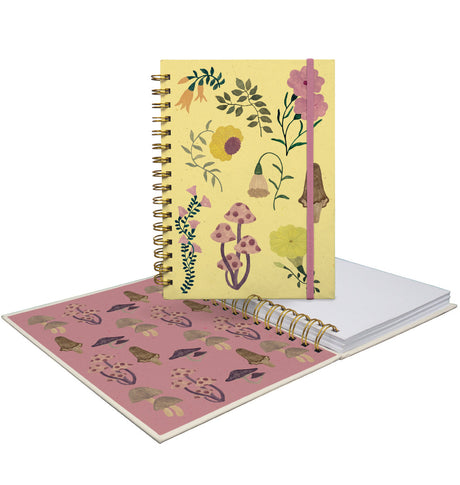 Roger la Borde Flora and Fungi A5 Wiro Book featuring artwork by Roger la Borde