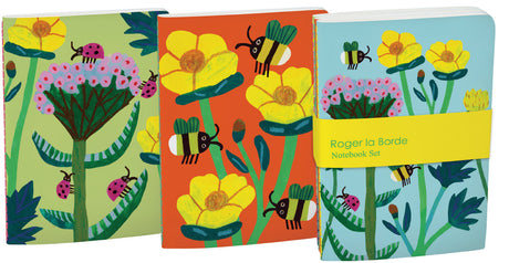 Roger la Borde Honey A6 Softback Journal Set featuring artwork by Monika Forsberg