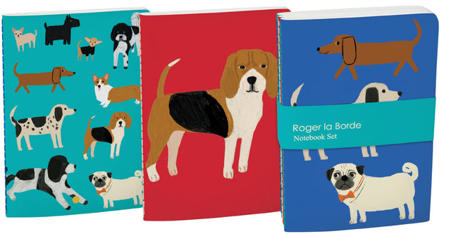 Roger la Borde Shaggy Dogs A6 Softback Journal Set featuring artwork by Anne Bentley