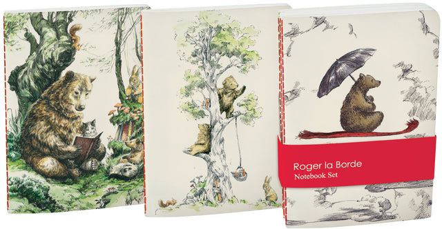 Roger la Borde Flying Bear A6 Softback Journal Set featuring artwork by Elise Hurst