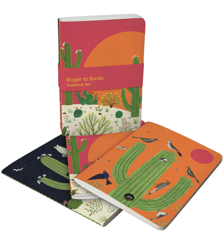 Roger la Borde Cactus Grove A6 Softback Journal Set featuring artwork by Lara Hawthorne