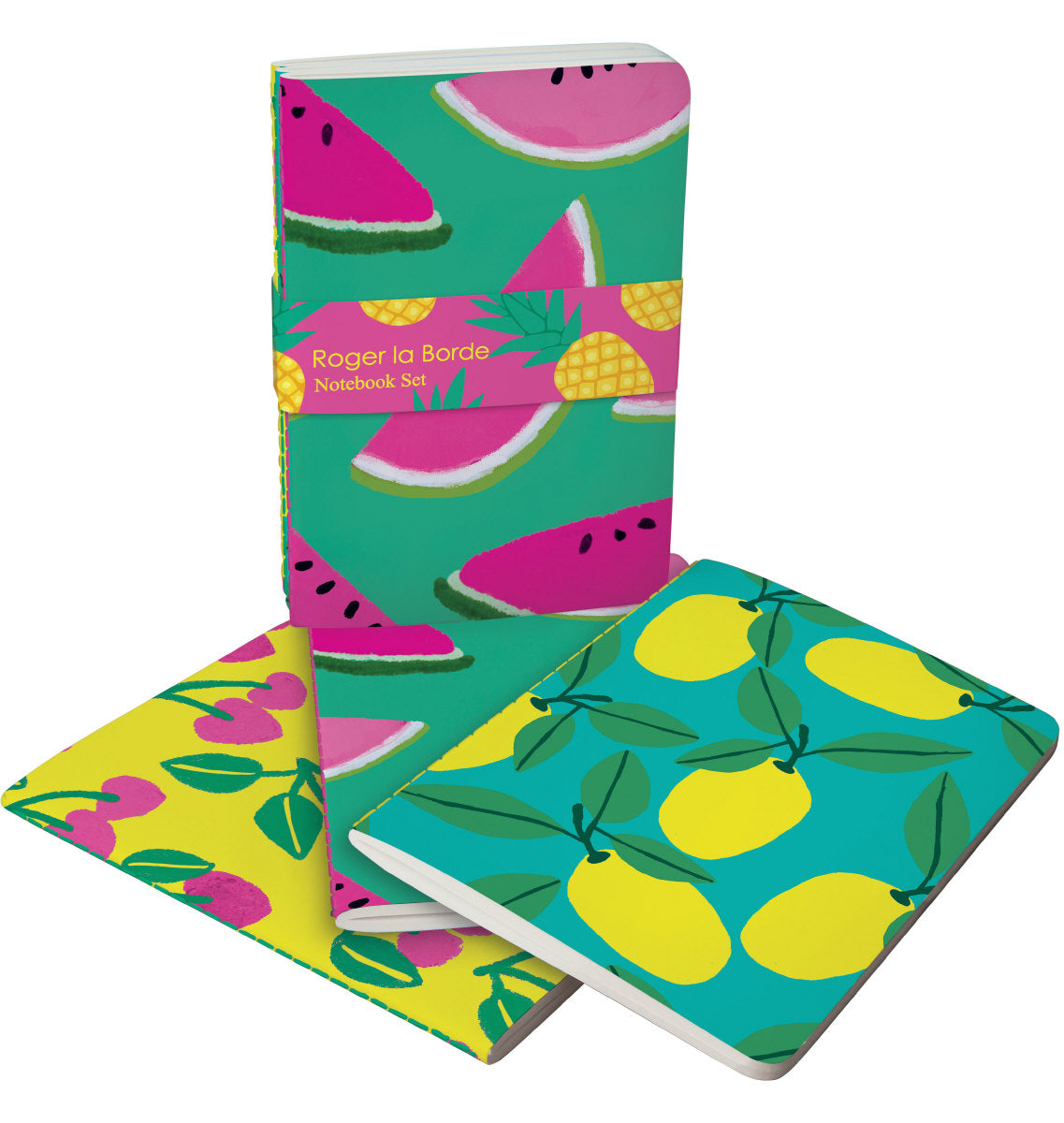 Roger la Borde Cute Fruit A6 Softback Journal Set featuring artwork by Anne Bentley