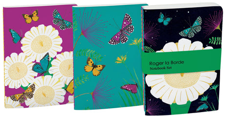 Roger la Borde Night Flower A6 Softback Journal Set featuring artwork by Lara Hawthorne