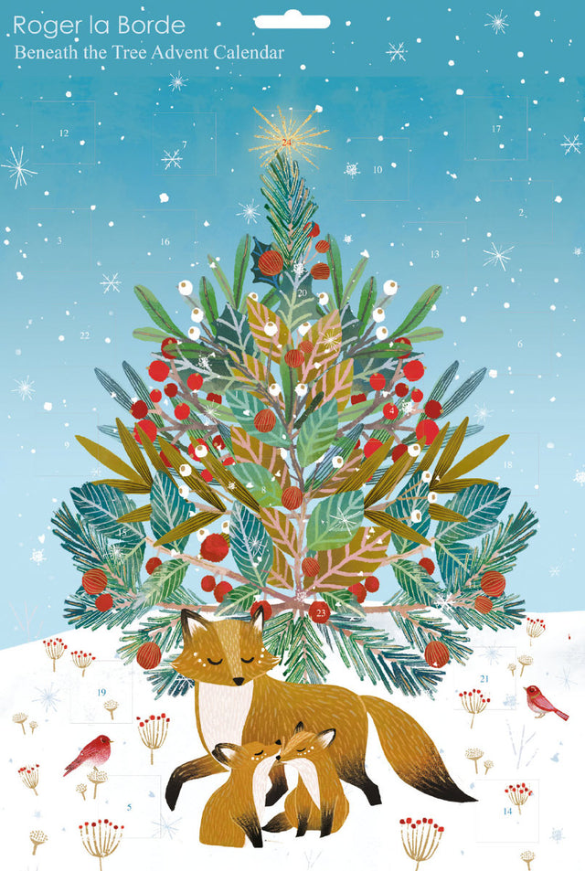 Roger la Borde Beneath the Tree Advent calendar featuring artwork by Antoana Oreski