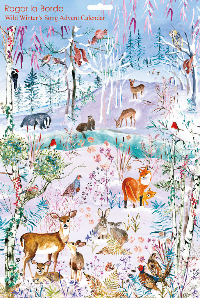 Roger la Borde Wild Winters Song Advent calendar featuring artwork by Fay Ford