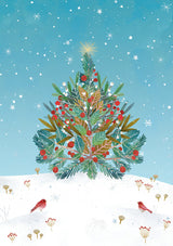 Roger la Borde Beneath the Tree Advent calendar card featuring artwork by Antoana Oreski