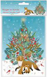 Roger la Borde Beneath the Tree Advent calendar card featuring artwork by Antoana Oreski