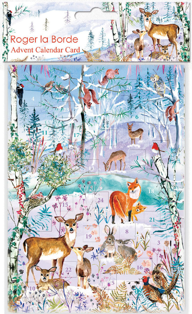 Roger la Borde Wild Winters Song Advent calendar card featuring artwork by Fay Ford