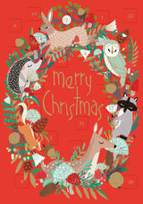 Roger la Borde Snowy Sanctuary Advent calendar card featuring artwork by Antoana Oreski