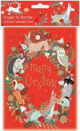 Roger la Borde Snowy Sanctuary Advent calendar card featuring artwork by Antoana Oreski