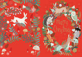 Roger la Borde Snowy Sanctuary Advent calendar card featuring artwork by Antoana Oreski