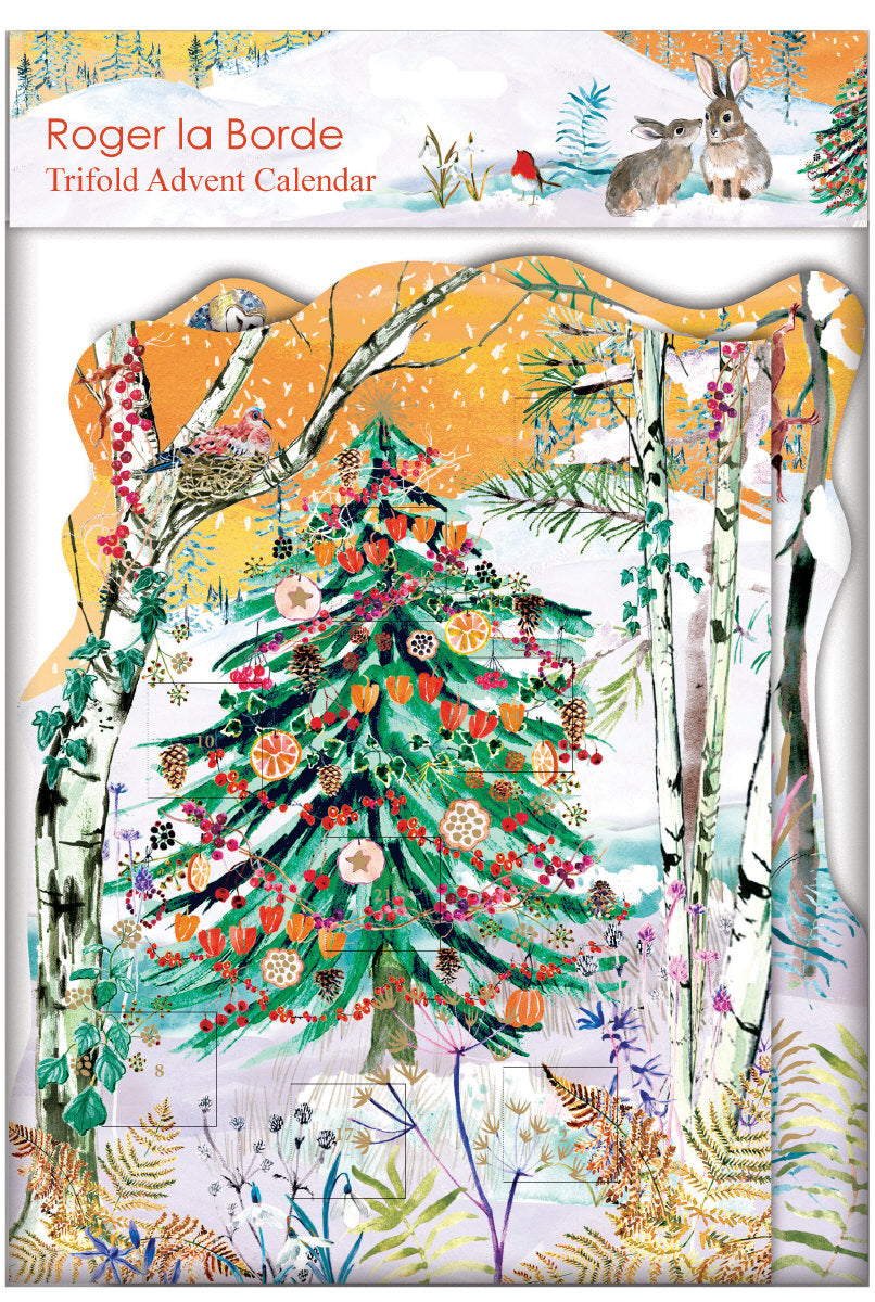 Roger la Borde Wild Winters Song Trifold Advent Calendar featuring artwork by Fay Ford