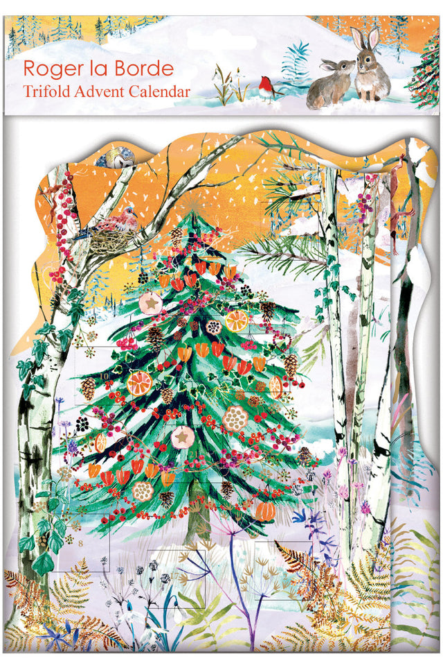 Roger la Borde Wild Winters Song Trifold Advent Calendar featuring artwork by Fay Ford