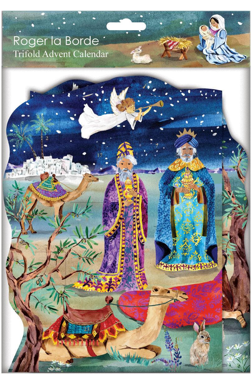 Roger la Borde The Christmas Story Trifold Advent Calendar featuring artwork by Fay Ford