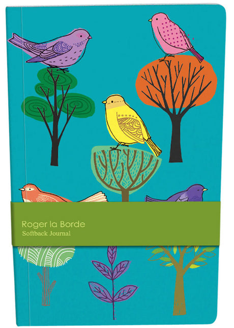 Roger la Borde Modern Birds A5 Softback Journal featuring artwork by Repeat Repeat