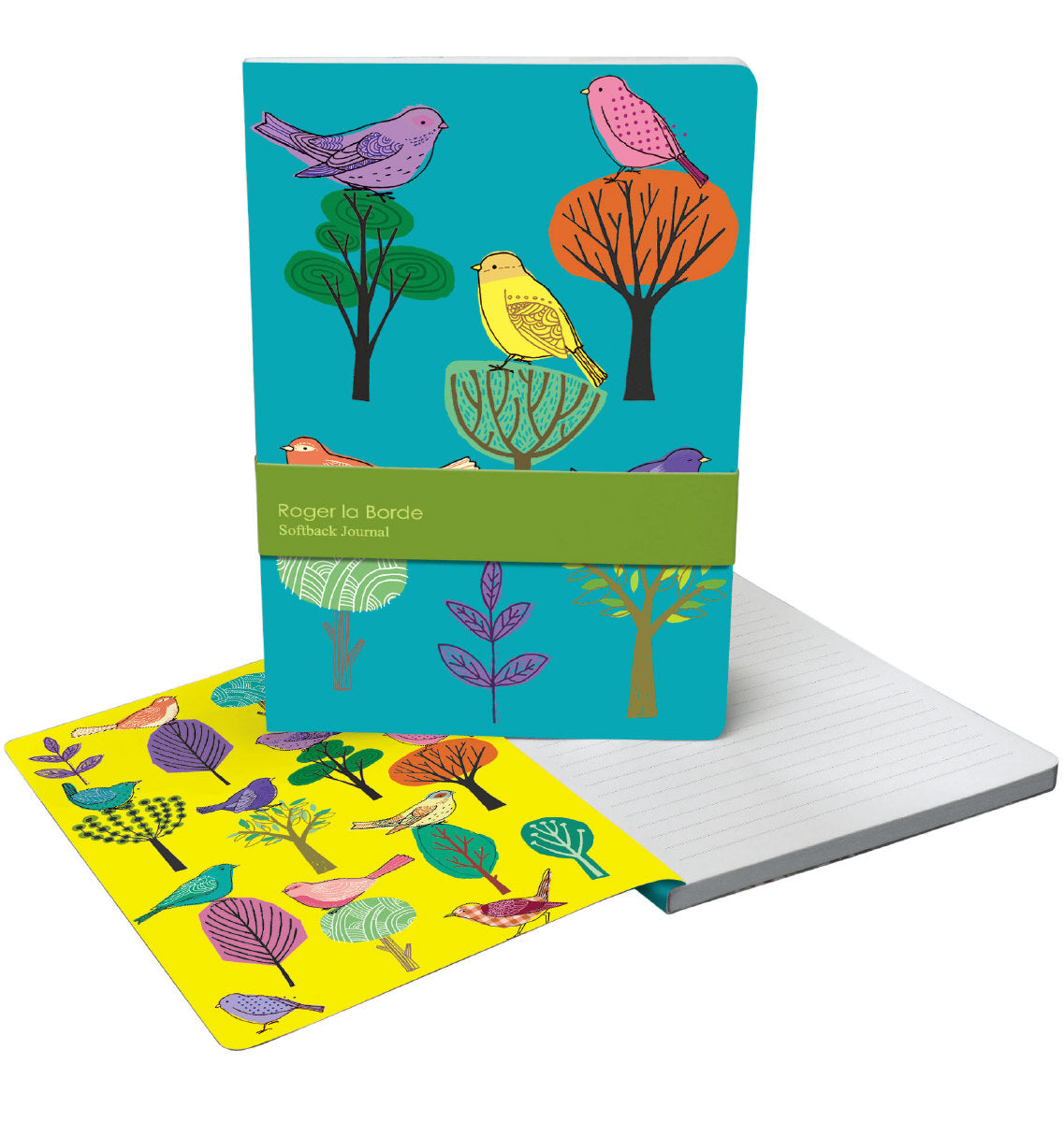 Roger la Borde Modern Birds A5 Softback Journal featuring artwork by Repeat Repeat