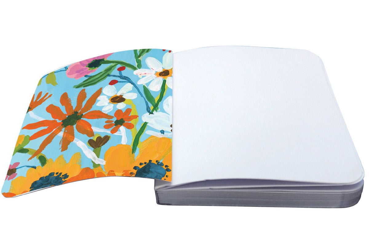 Roger la Borde Flower Field Pocket Notebook featuring artwork by Carolyn Gavin