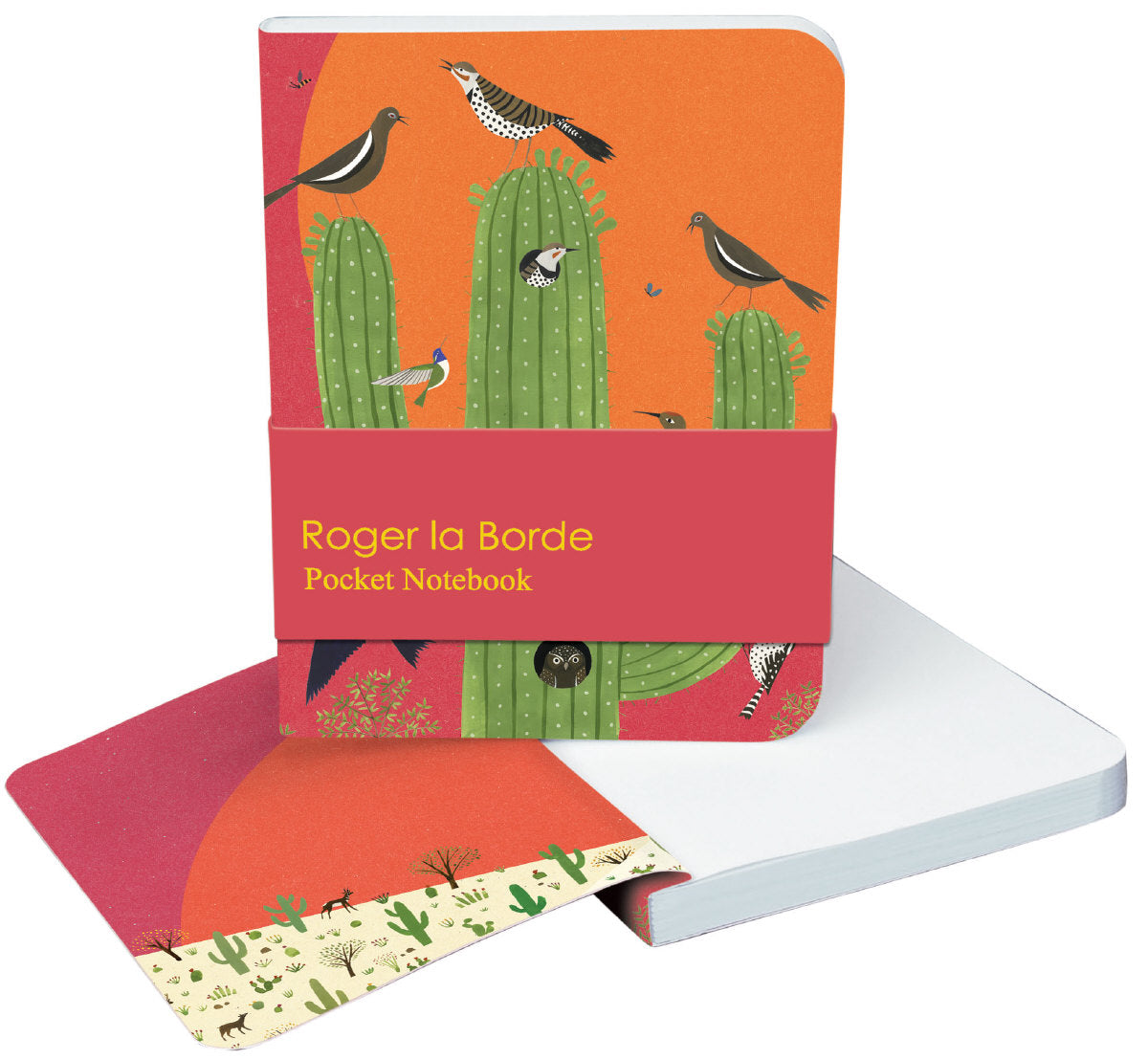 Roger la Borde Cactus Grove Pocket Notebook featuring artwork by Lara Hawthorne