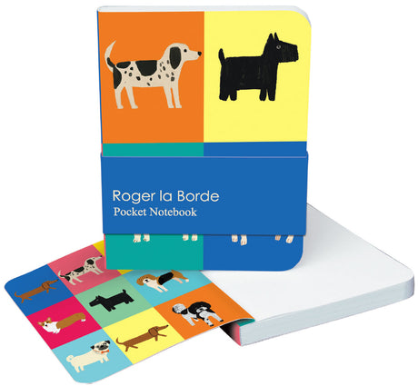 Roger la Borde Prize Pooches Pocket Notebook featuring artwork by Anne Bentley