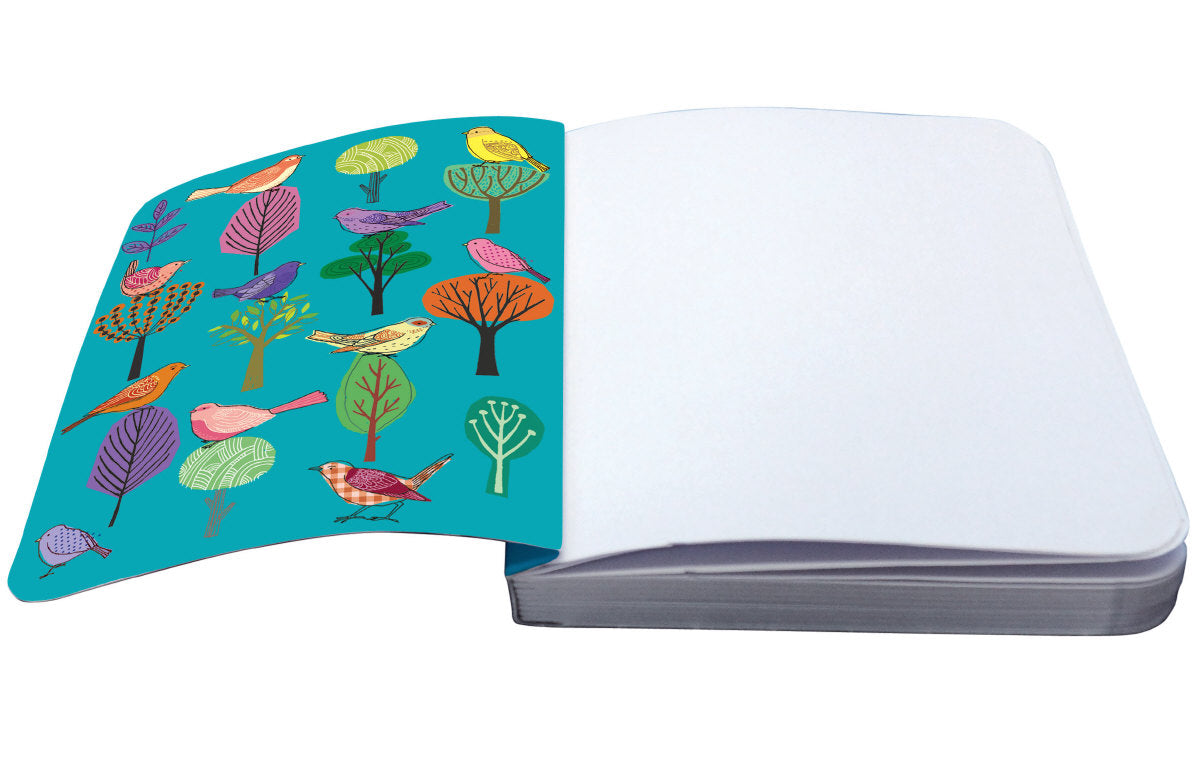 Roger la Borde Modern Birds Pocket Notebook featuring artwork by Repeat Repeat