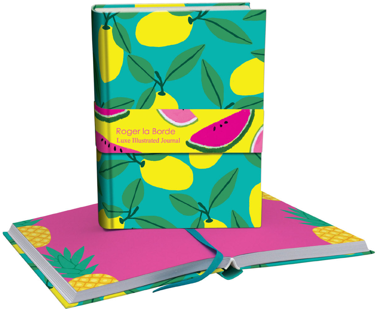 Roger la Borde Cute Fruit Illustrated Journal featuring artwork by Anne Bentley