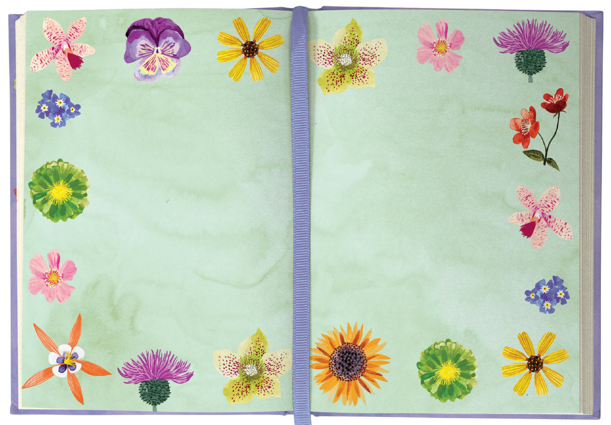 Roger la Borde Floral Supernova Illustrated Journal featuring artwork by Katie Vernon