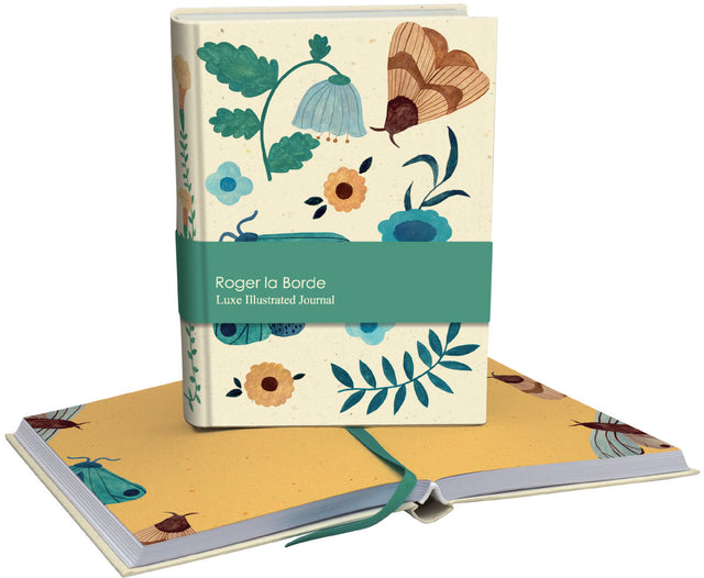 Roger la Borde Flutter and Bloom Illustrated Journal featuring artwork by Karolina Ciechanska
