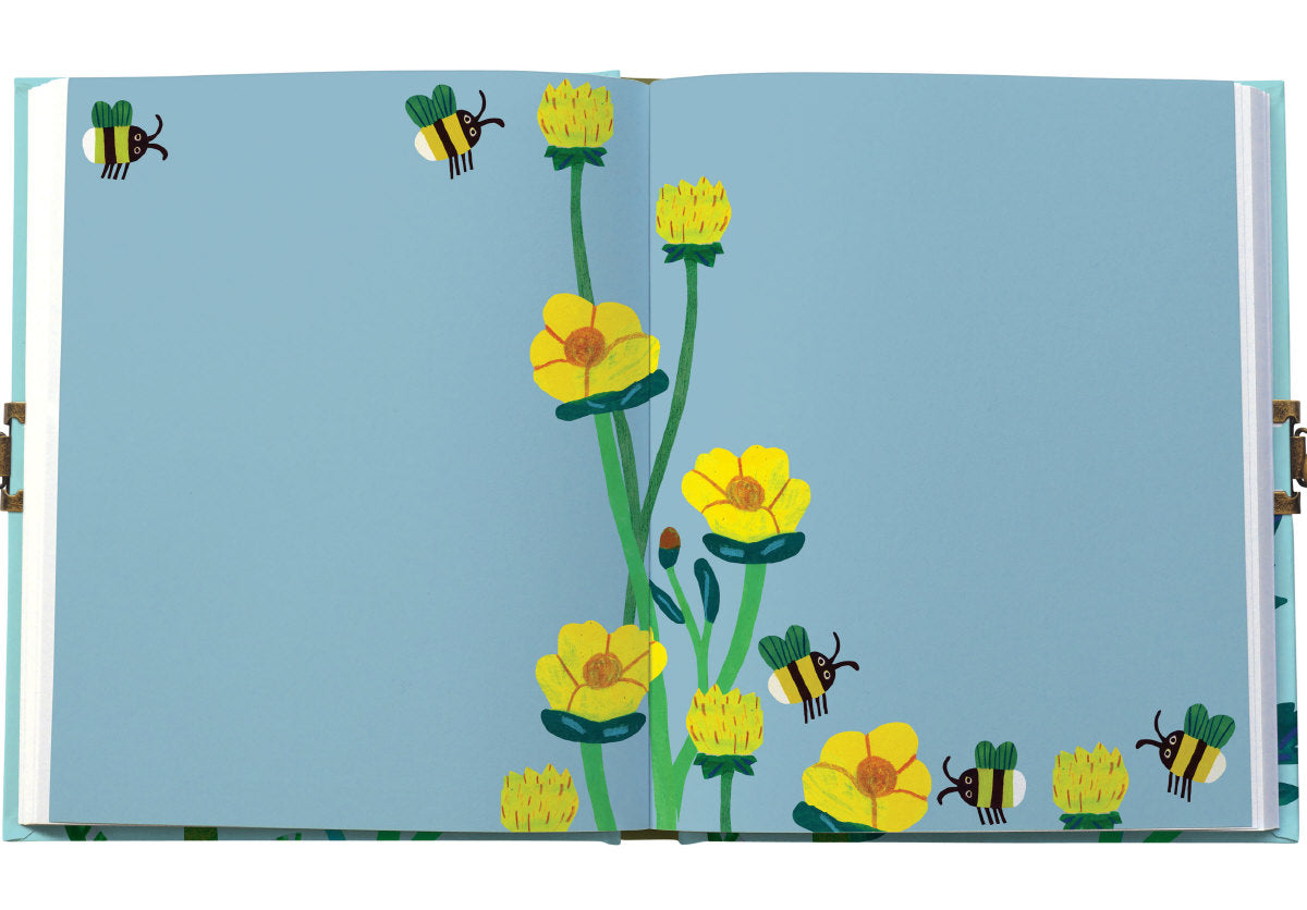 Roger la Borde Honey Lockable Journal featuring artwork by Monika Forsberg