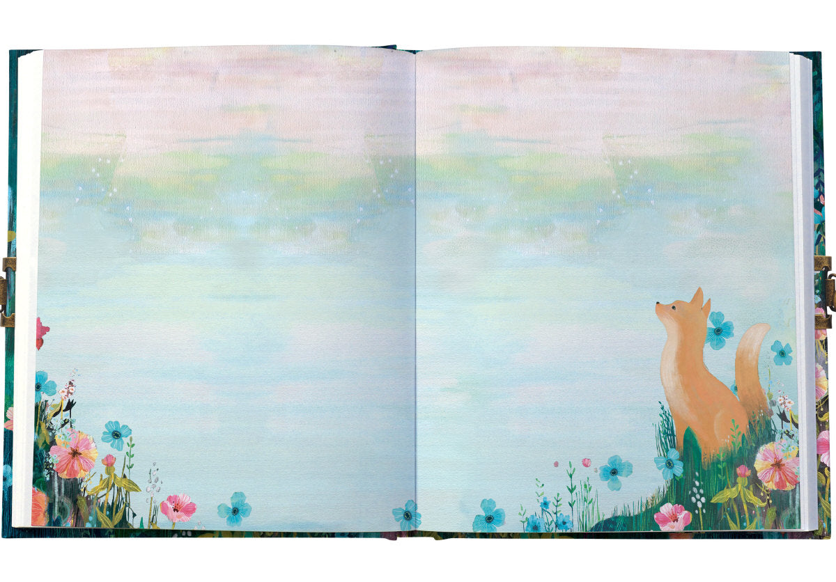 Roger la Borde Moonlit Meadow Lockable Journal featuring artwork by Kendra Binney