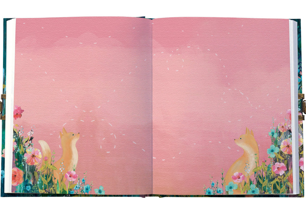 Roger la Borde Moonlit Meadow Lockable Journal featuring artwork by Kendra Binney