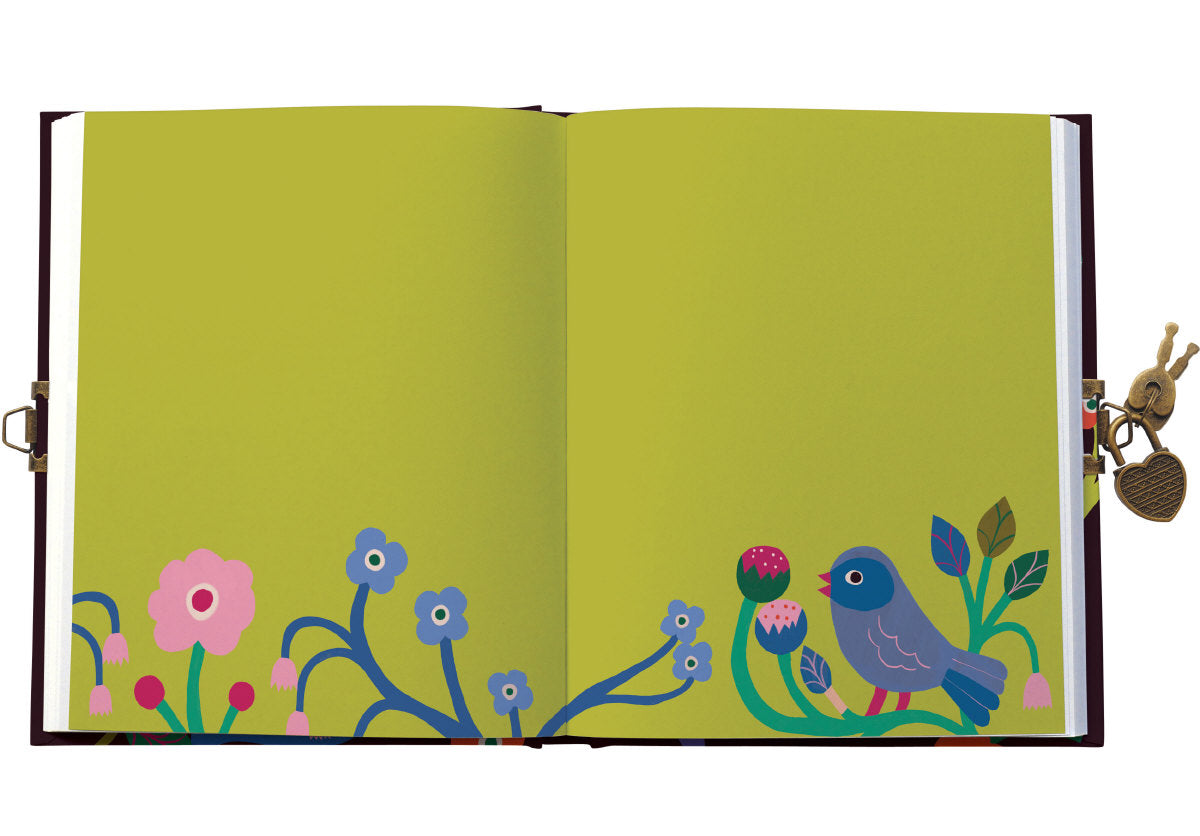 Roger la Borde Birdsong Lockable Journal featuring artwork by Monika Forsberg