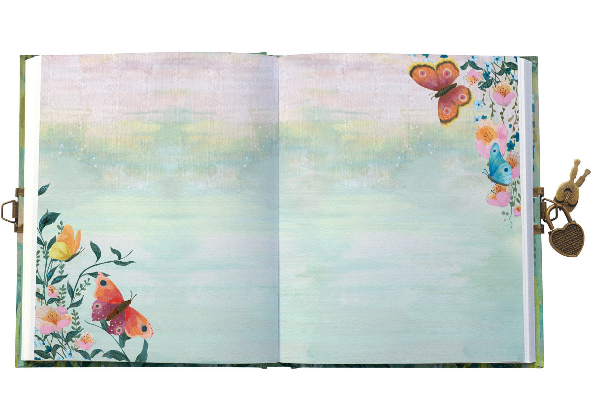 Roger la Borde Butterfly Ball Lockable Journal featuring artwork by Kendra Binney