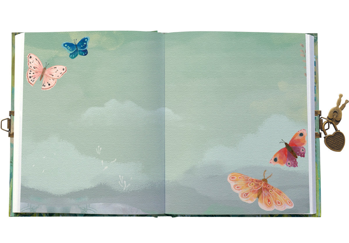 Roger la Borde Butterfly Ball Lockable Journal featuring artwork by Kendra Binney