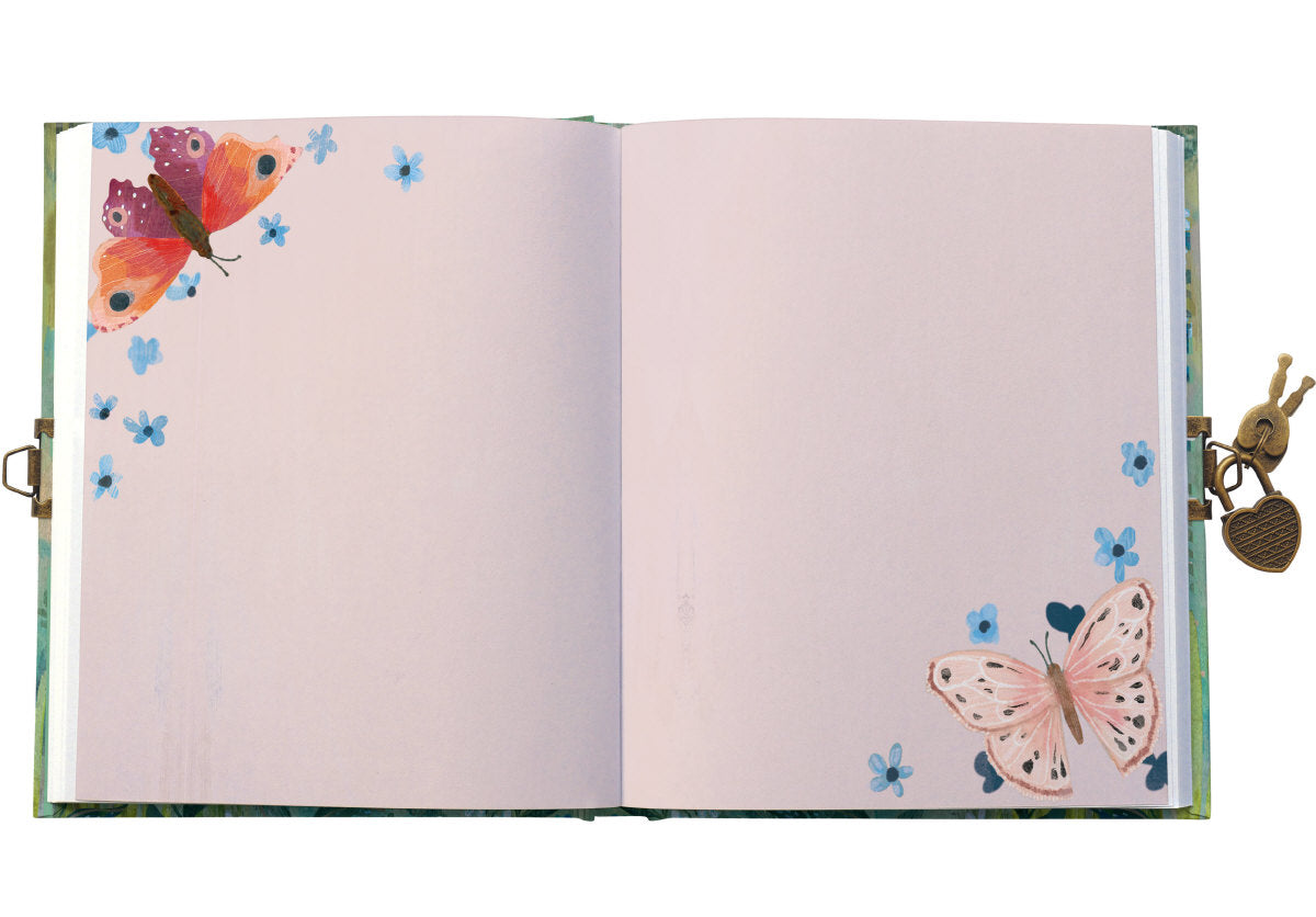 Roger la Borde Butterfly Ball Lockable Journal featuring artwork by Kendra Binney