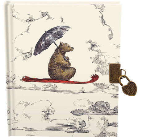 Roger la Borde Flying Bear Lockable Journal featuring artwork by Elise Hurst
