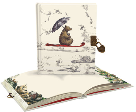 Roger la Borde Flying Bear Lockable Journal featuring artwork by Elise Hurst