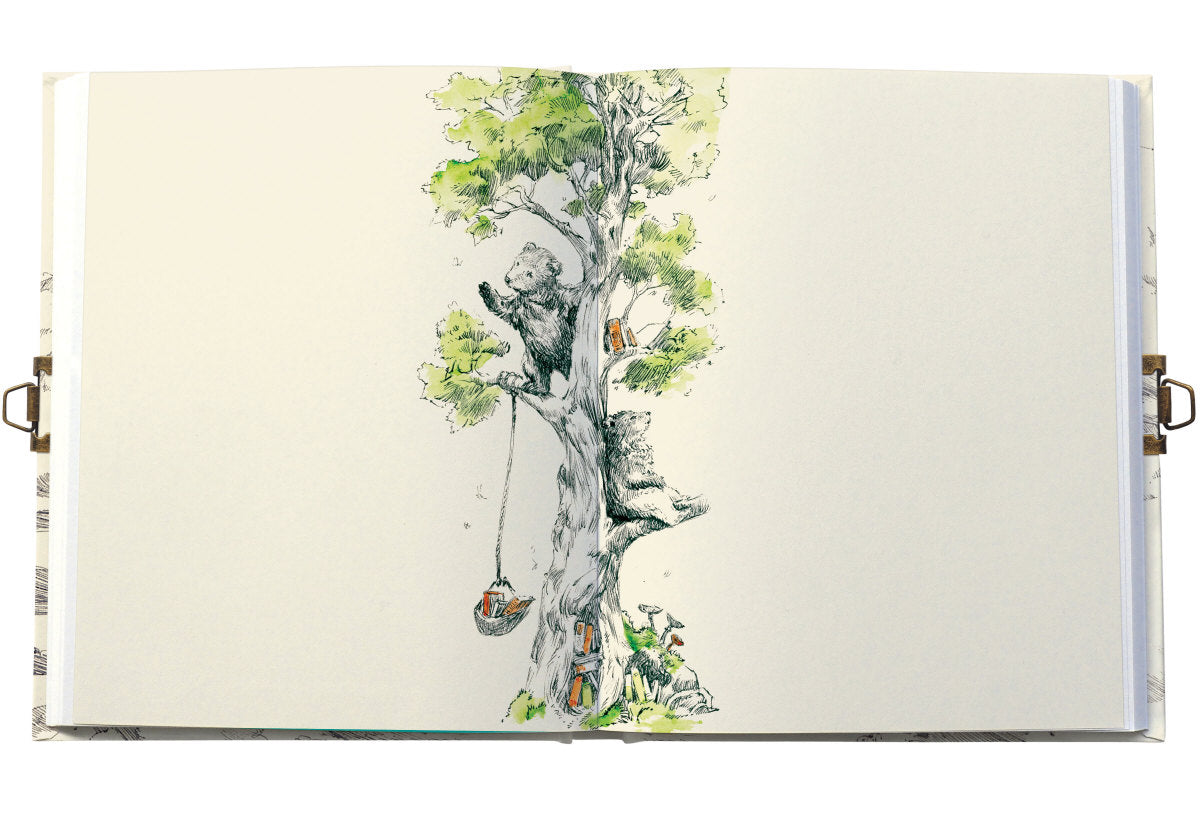 Roger la Borde Flying Bear Lockable Journal featuring artwork by Elise Hurst