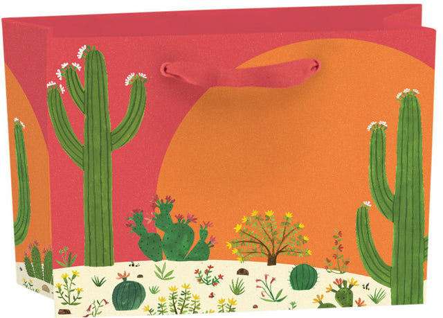 Roger la Borde Cactus Grove Small Landscape Gift Bag featuring artwork by Lara Hawthorne