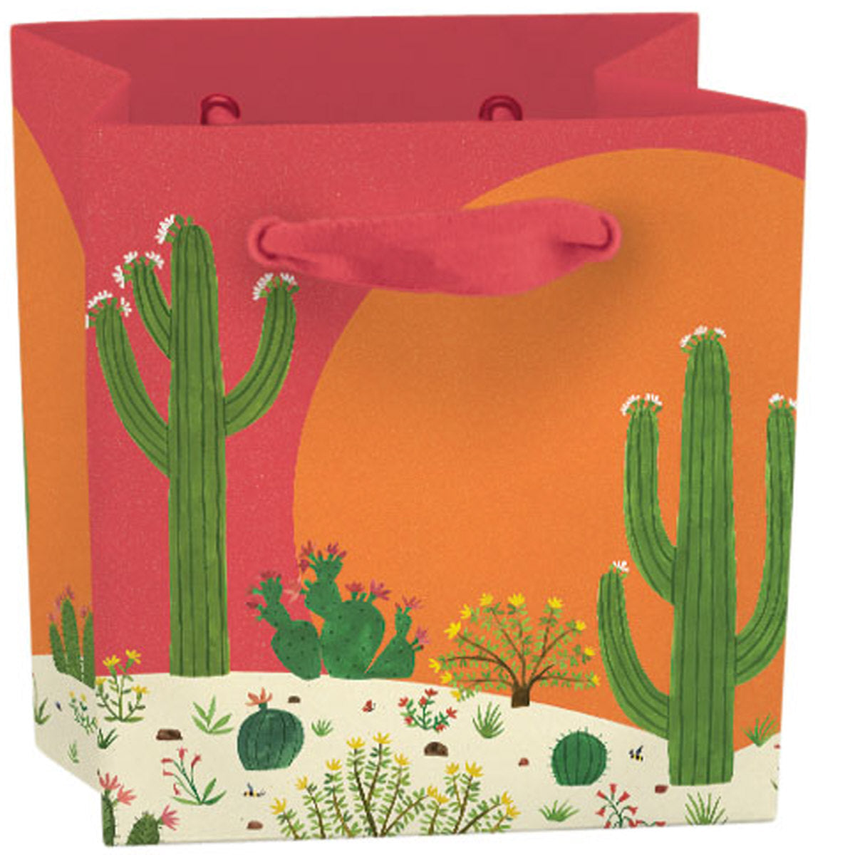 Roger la Borde Cactus Grove Mini Gift Bag featuring artwork by Lara Hawthorne