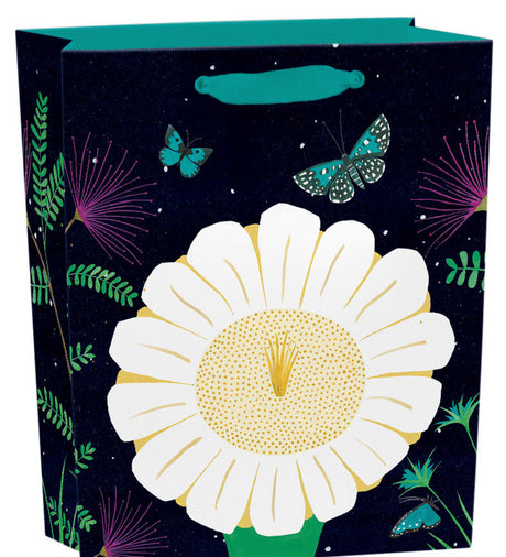 Roger la Borde Night Flower Small Gift Bag featuring artwork by Lara Hawthorne