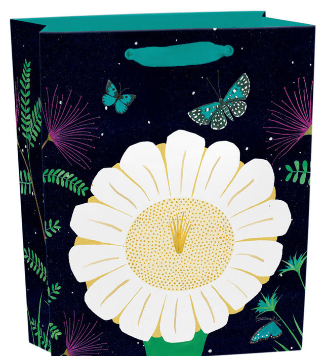 Roger la Borde Night Flower Small Gift Bag featuring artwork by Lara Hawthorne