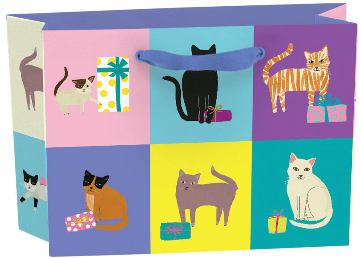 Roger la Borde Cat Etiquette Small Landscape Gift Bag featuring artwork by Anne Bentley