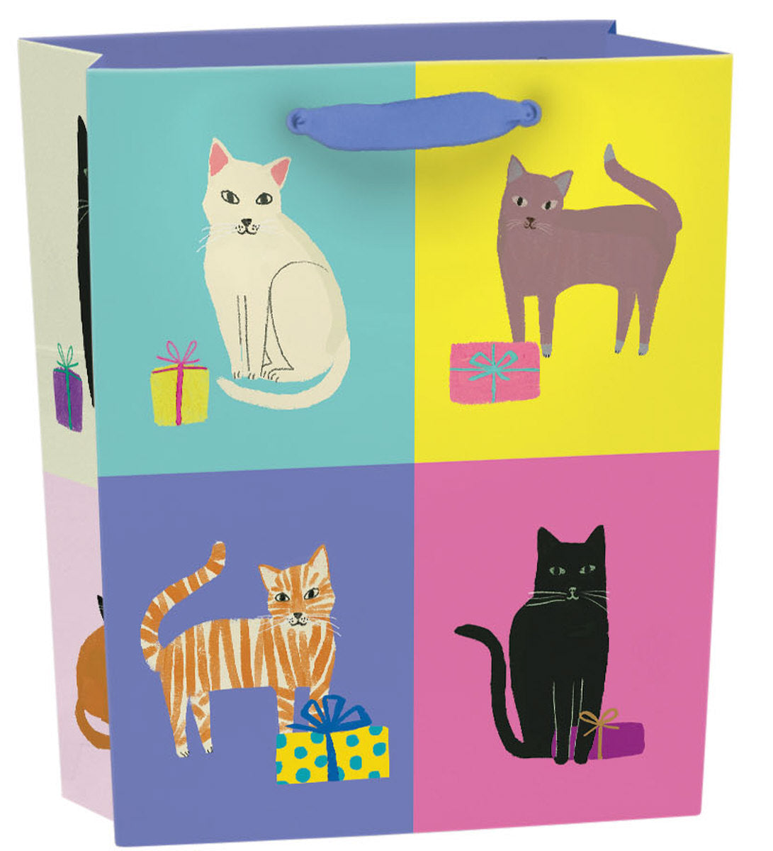 Roger la Borde Cat Etiquette Small Gift Bag featuring artwork by Anne Bentley