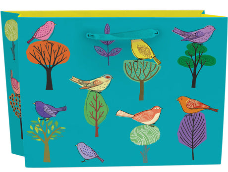 Roger la Borde Modern Birds Large Landscape Gift Bag featuring artwork by Repeat Repeat